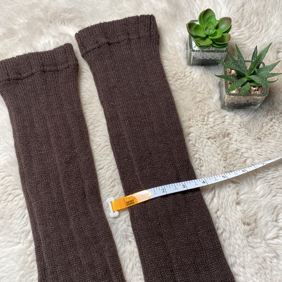 Leg Warmer Socks Knee High Chocolate Brown One Size - Picture 4 of 4